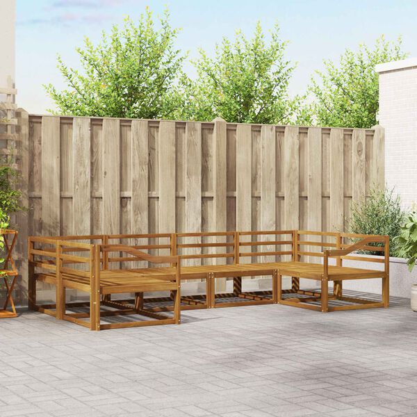 vidaXL Z&aacute;hradn&aacute; s&uacute;prava gaučov 6 pcs Pr&iacute;rodn&aacute; Pevn&eacute; ak&aacute;ciov&eacute; drevo