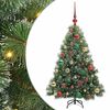 vidaXL Umel&yacute; vianočn&yacute; stromček s 150 LED-i Zelen&aacute; 120 cm PE a PVC