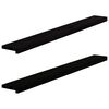 vidaXL Okenn&yacute; parapet 2 ks hnedočiern&aacute; 140x15x2 cm dubov&yacute; mas&iacute;v