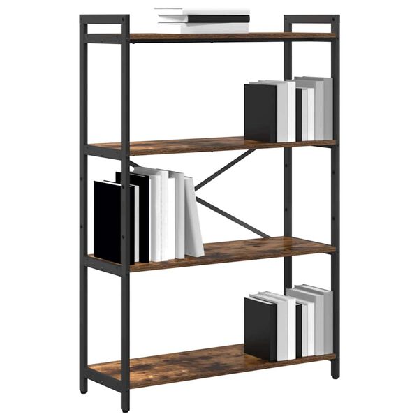 vidaXL Reg&aacute;l na knihy Dymov&aacute; dub 80 x 30 x 120 cm Kompozitn&eacute; drevo