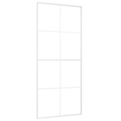 vidaXL Posuvné dvere nepriehľadné ESG sklo a hliník 90x205 cm biele