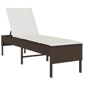 vidaXL Z&aacute;hradn&eacute; ležadlo s vank&uacute;&scaron;om hned&eacute; 55x200x44 cm polyratan