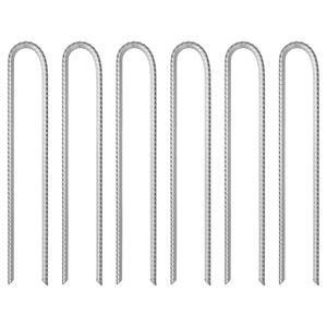 vidaXL Stanov&eacute; kol&iacute;ky 6 ks 37 cm &Oslash;11,3 mm pozinkovan&aacute; oceľ