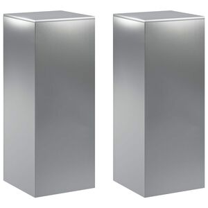 vidaXL Stojan na rastliny 2 pcs Strieborn&aacute; 40 x 40 x 100 cm