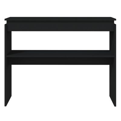 vidaXL Konzolový stolík čierny 102x30x80 cm drevotrieska