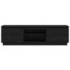 vidaXL TV stolík čierny 140x35x40 cm masívna borovica
