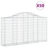 vidaXL Obl&uacute;kov&eacute; gabi&oacute;nov&eacute; ko&scaron;e 50 ks 200x30x100/120cm pozinkov. železo