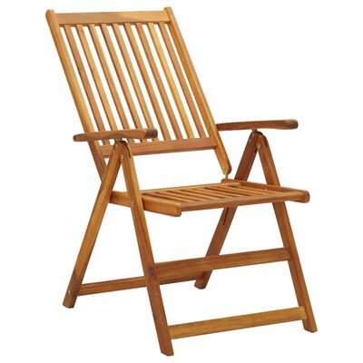 vidaXL Záhradné sklápacie stoličky 3ks masívne akáciové drevo
