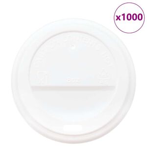 vidaXL Papierov&eacute; viečka na &scaron;&aacute;lky k&aacute;vy &Oslash;80 mm 8oz 1000 ks biely plast