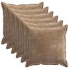vidaXL Poťah na podložku 6 ks HOUTEN Hned&aacute; 55 x 55 cm Čenilov&aacute; tkanina