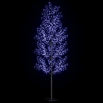 vidaXL Vianočný stromček 1200 LED modré svetlo kvety čerešne 400 cm