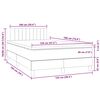 vidaXL Boxspring posteľ s matracom a LED, tmavosiv&aacute; 120x190 cm, zamat