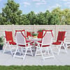 vidaXL Podu&scaron;ky na stoličky s vysok&yacute;m operadlom 6 ks červen&eacute; l&aacute;tka