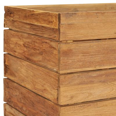 vidaXL Vyvýšený záhon 150x40x72 cm, recyklované tíkové drevo a oceľ