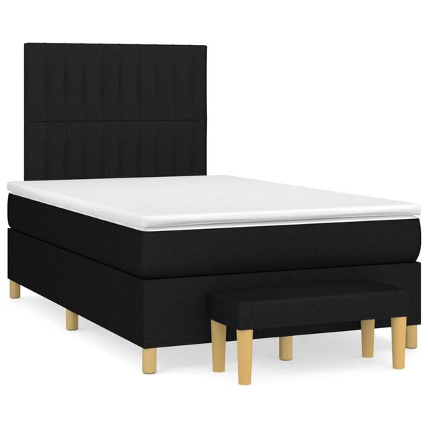 vidaXL Boxspring posteľ s matracom čierny 120x200 cm l&aacute;tka