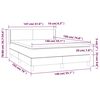 vidaXL Posteľn&yacute; r&aacute;m boxspring s matracom tmavosiv&yacute; 140x190 cm zamat
