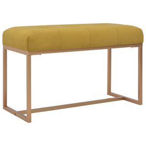 vidaXL Lavička 80 cm horčicov&aacute; farba zamatov&aacute;