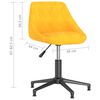 vidaXL Otočn&eacute; jed&aacute;lensk&eacute; stoličky 4 ks horčicovo-žlt&eacute; zamatov&eacute;