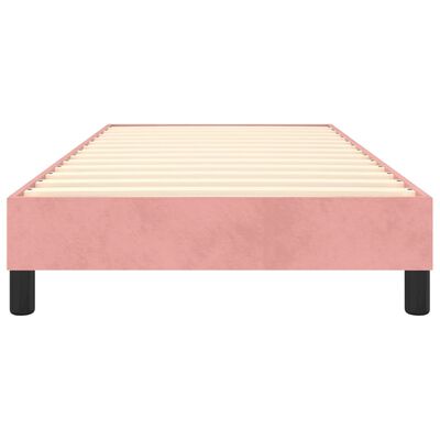 vidaXL Rám postele ružový 90x200 cm zamat