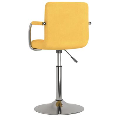 vidaXL Otočné jedálenské stoličky 2 ks horčicovo-žlté látkové