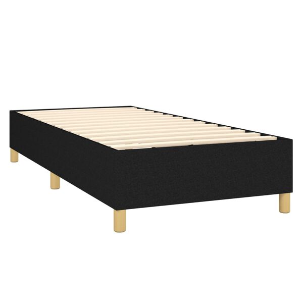 vidaXL Boxspring posteľ s matracom čierna 100x200 cm l&aacute;tka