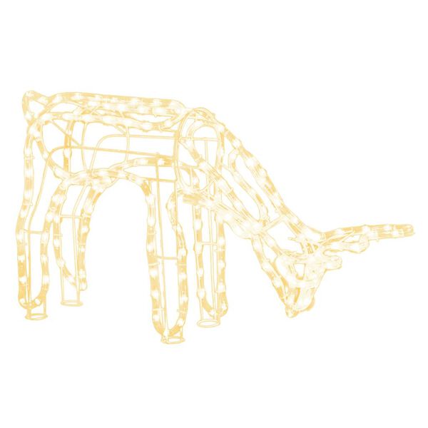 vidaXL Silueta vianočn&eacute;ho soba, tepl&aacute; biela 73x31x45 cm