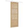 vidaXL Posuvn&eacute; dvere Pr&iacute;rodn&aacute; a biela 83 x 232 cm Borovicov&yacute; mas&iacute;v