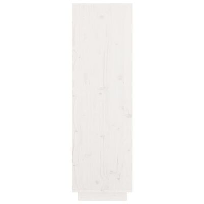 vidaXL Vysoká skrinka biela 74x35x117 cm masívna borovica