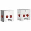 vidaXL Kŕmidlo pre kurčat&aacute; 2 pcs Strieborn&aacute; 40,5 x 25 x 38 cm