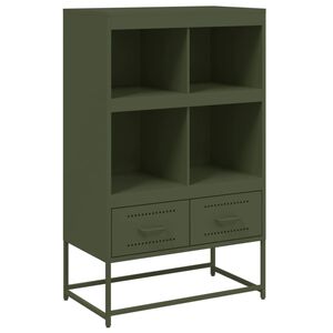 vidaXL Vysok&aacute; skrinka olivovozelen&aacute; 68x39x111,5 cm oceľ