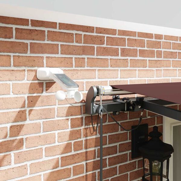 vidaXL Automaticky zaťahovacia mark&iacute;za s LED hned&aacute; 500x300 cm