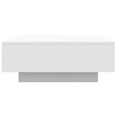 vidaXL Konferenčný stolík s LED svetlami biely 80x80x31 cm