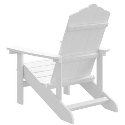 vidaXL Záhradná stolička Adirondack HDPE biela
