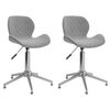 vidaXL Otočn&eacute; jed&aacute;lensk&eacute; stoličky 2 ks bledosiv&eacute; zamatov&eacute;