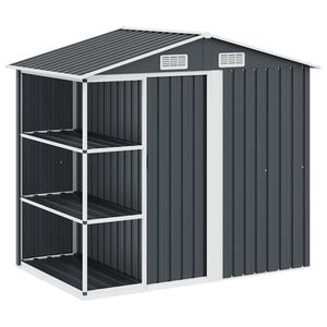 vidaXL Z&aacute;hradn&aacute; k&ocirc;lňa s reg&aacute;lom antracitov&aacute; 205x130x183 cm železn&aacute;
