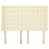 vidaXL Čelo postele so z&aacute;hybmi kr&eacute;mov&yacute; 147x16x118/128 cm umel&aacute; koža