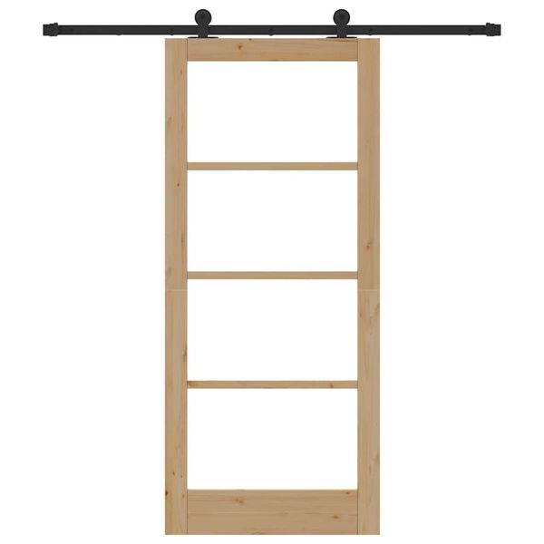 vidaXL Posuvné dvere ORKDAL Prírodná a čierna 86 x 198,5 cm