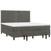 vidaXL Posteľn&yacute; r&aacute;m boxspring s matracom tmavosiv&yacute; 160x200 cm zamat