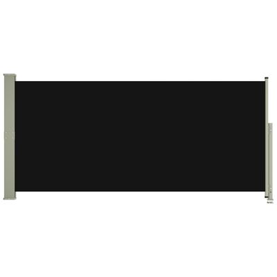 vidaXL Zaťahovacia bočná markíza na terasu 140x300 cm čierna
