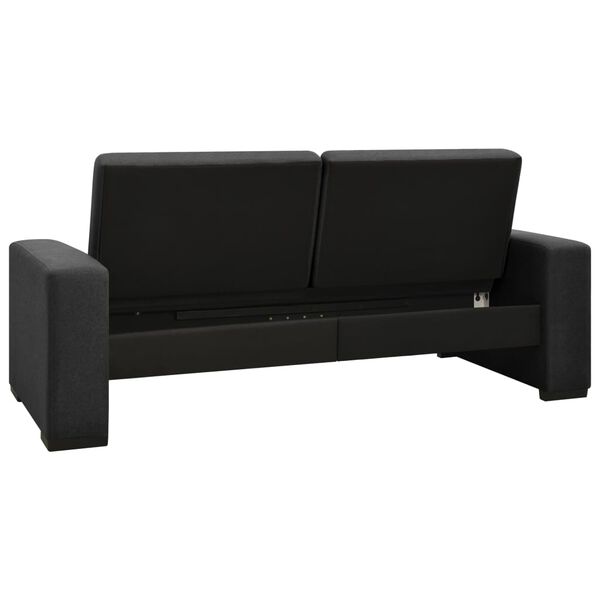 vidaXL Rozkladacia pohovka, tmavosiv&aacute;, l&aacute;tka