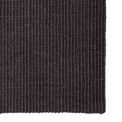 vidaXL Sisalový koberec na škrabadlo čierny 80x350 cm