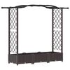vidaXL Vyv&yacute;&scaron;en&yacute; z&aacute;hon s mriežkou a strechou Hned&aacute; 169 x 40 x 125 cm PP