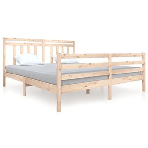 vidaXL Posteľn&yacute; r&aacute;m 180x200 cm Super King mas&iacute;vne drevo