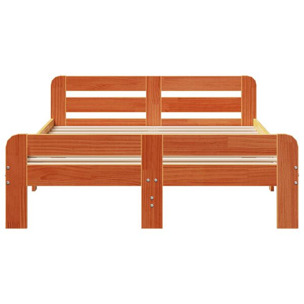 vidaXL Posteľ s matracom voskovo hned&aacute; 120x200 cm mas&iacute;vna borovica