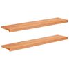 vidaXL Parapety 2 ks Lakovan&yacute; 120 x 25 x 2 cm Mas&iacute;vne bukov&eacute; drevo