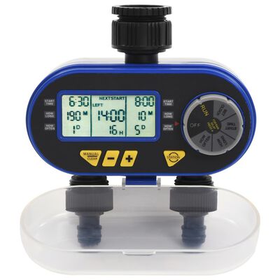 vidaXL Automatický vodný digitálny časovač s duálnym výstupom