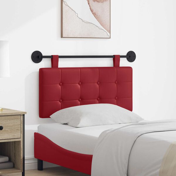 vidaXL Z&aacute;vesn&aacute; Čel&aacute; N&aacute;stenn&yacute; V&iacute;no červen&eacute; 100 x 55 x 5 cm Umel&aacute; koža