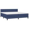 vidaXL Boxspring posteľ s matracom modr&aacute; 200x200 cm l&aacute;tka