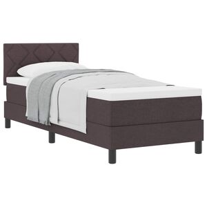 vidaXL Posteľ s pružinov&yacute;m r&aacute;mom Tmavohned&aacute; 80 x 200 cm l&aacute;tka