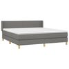 vidaXL Boxspring posteľ s matracom tmavosiv&aacute; 180x200 cm l&aacute;tka